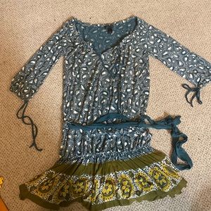 Vintage boho pattern dress